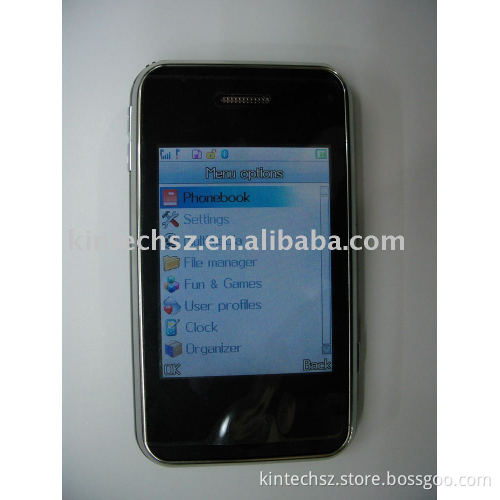 tri-band 3.0 full touch dual sim card dual standby lower price mobile phone M96